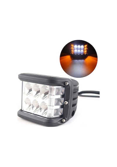 Off Road Lamba Projektör Çakarlı Led Işık Sarı Beyaz Off Road Lamba Projektör Çakarlı Led Işık Sarı Beyaz