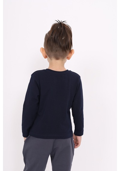Toontoy Kids Toontoy Unisex Çocuk Tişört Lacivert