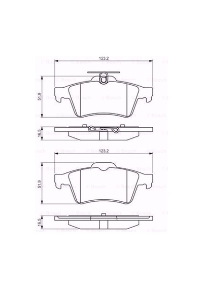 Opel Vectra C 1.6 16V 2002-2009 Bosch Arka Fren Balatası N11.13811