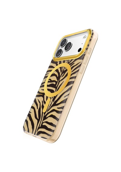 İphone 17 Pro Max Uyumlu Kılıf M-safe Şarj Özellikli Zore Paris Veyro Tpu Kapak Gold