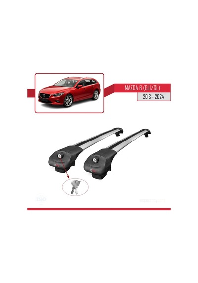 Mazda 6 Gj1/gl 2013 Ve Sonrası İle Uyumlu Ace-1 Ara Atkı Tavan Barı Gri