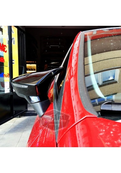 ŞüsCarOto Seat Leon MK3 MK3.5 2012-2020 Batman Yarasa Ayna Kapağı Piano Black ABS Plastik (00)