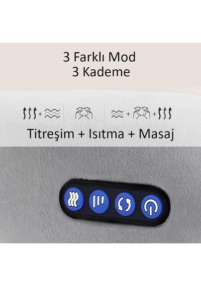 Valkyrie Şarjlı Masajlı Isıtmalı Titreşimli Boyun Masaj Yastığı Yakı Kompleksi Kahverengi