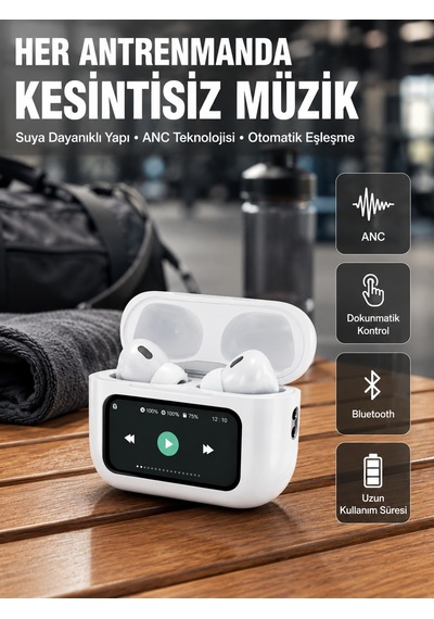 Otomatik Bağlantılı Anc Özellikli Su Ter Dayanıklı Bluetooth Kulaklık