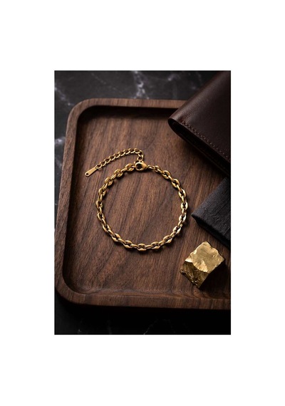 316l Çelik Gold Renk Rolo Zincir Model Erkek Bileklik Tj-eb3839 Evimdeyokyok