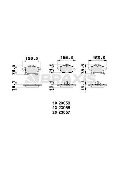 Braxis Ab0031 Ön Fren Balatası Astra G Corsa C Zafira B 1605009