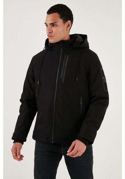Buratti Regular Fit Çıkarılabilir Kapüşonlu Cepli Erkek Mont 497Albert Siyah