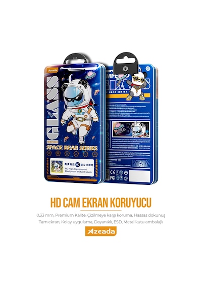 Azeada İphone 12 Pro Max Uyumlu Temperli Cam Ekran Koruyucu Hd, Çizilmez, Metal Kutu