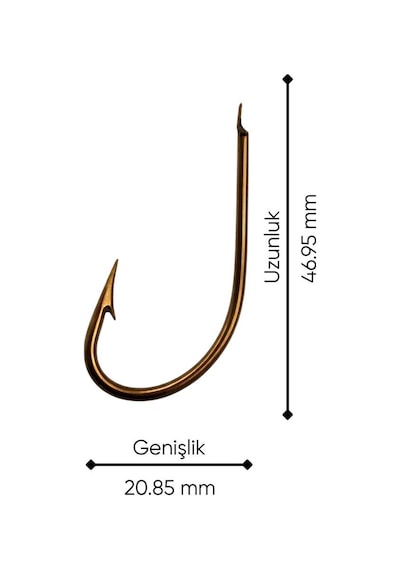 Olta İğnesi - Maruto - 5412 - Bronz - No: 6/0 10'lu Paket