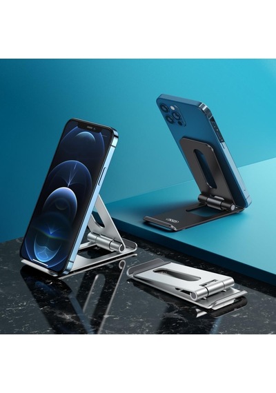 C116 Katlanabilir Masaüstü Telefon Tablet Standı 180 Ayarlanabilir Alüminyum Gövde Metal Tutucu