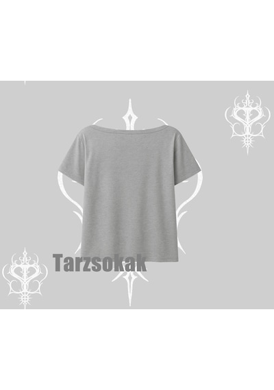 Startmore Startmore Kayık Yaka Tshirt Japon Mutfağı Umami Temalı Baskılı Gri
