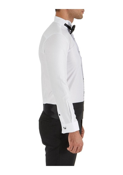 Gk 323 Slim Fit Beyaz Klasik Gömlek Beyaz