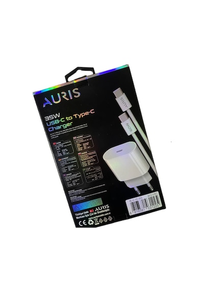 Auris ARS-CH38 35 W Apple Uyumlu iPhone 15 Usb-c To Usb-c Şarj Başlığı + Kablo Seti