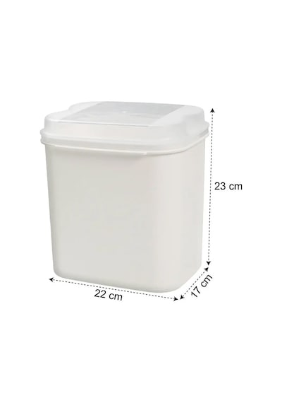 2'li Masal Saklama Kabı Beyaz 4,5 Litre Un Ve Bakliyat Saklama Kabı Kapaklı Erzak Düzenleyici Vp-033 Diğer