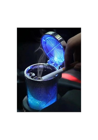 Özel Üretim Araç İçi Oto Kokusuz Küllük Rgb Işıklı Kapaklı