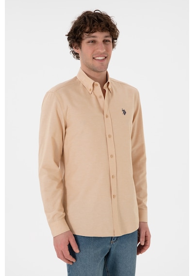 U.s. Polo Assn. Erkek Camel Gömlek Basic 50306338-vr015 Camel