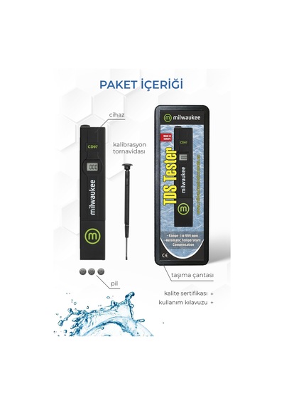 Milwaukee Cd97 Dijital Tds Metre Su Tds Ve Mineral Ölçüm Cihazı