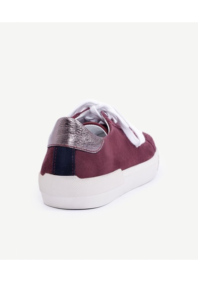 Yargıcı Düz Renk Deri Spor Ayakkabı 25kkay4061x 016 Bordo