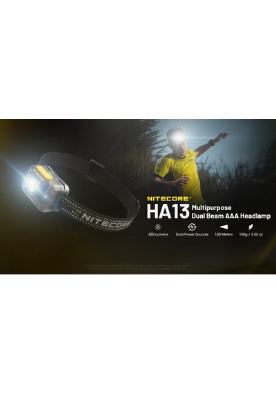 Nitecore Ha13 350 Lumen Kafa Feneri Siyah