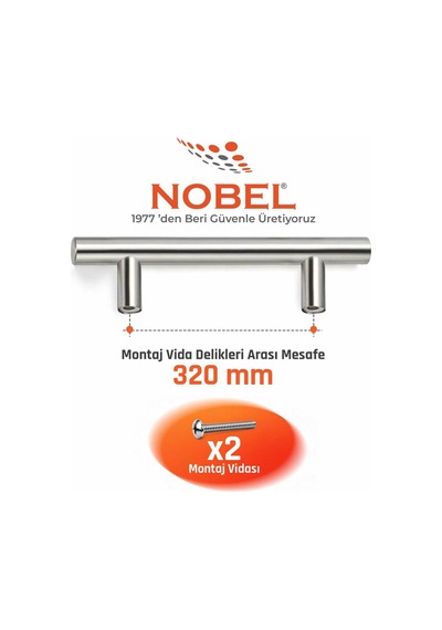 320 Mm Metal Mobilya Kulpu Mutfak Dolap Çekmece Kulpu, Modern Dekoratif Kulp Seti 10 Adet Inox