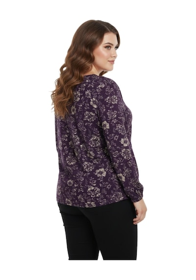 Wearon Kadın Yumoş Yaka Bağcıklı Modelli Bluz Bgl-st05137 Mürdüm