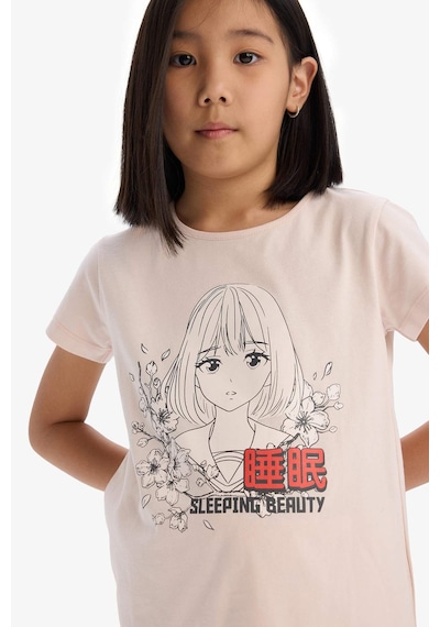 DeFacto Kız Çocuk Pijama Takımı Baskılı Kısa Kollu Üst Beli Lastikli Uzun Alt E0542A825SMPN447 Pembe DeFacto Kız Çocuk Pijama Takımı Baskılı Kısa Kollu Üst Beli Lastikli Uzun Alt E0542A825SMPN447 Pembe