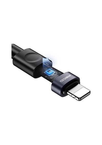 Recci Rs50cl Type-c To Lightning Pd Hızlı Şarj Özellikli Data Ve Şarj Kablosu 30w 1m Siyah