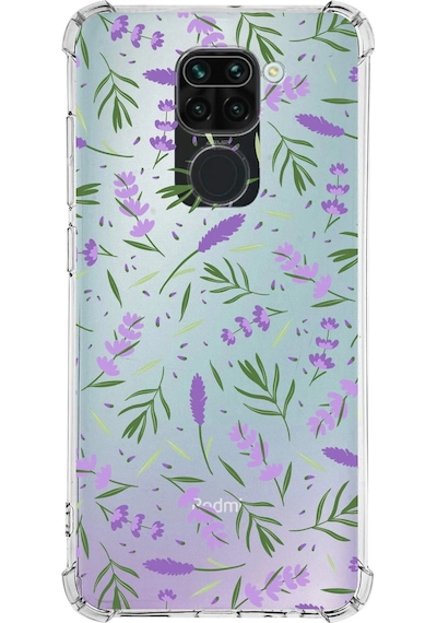 Prinrify Xiaomi Redmi Note 9 Uyumlu Water Color 3 Baskılı Şeffaf Köşe Korumalı Antişok Kılıf