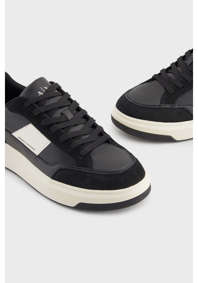 Armani Exchange Erkek Ayakkabı Xm001720 Af17529 Mc024 Siyah-beyaz Siyah-beyaz