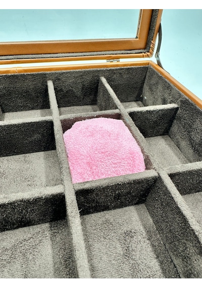 Diji Saat Yastığı Saat Kutusu Yastığı 12 Adet Süet Pembe