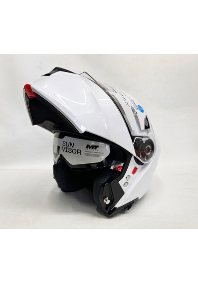 Mt Kask Genesis Sv Pure A0 Çene Açılır Kask Parlak Beyaz