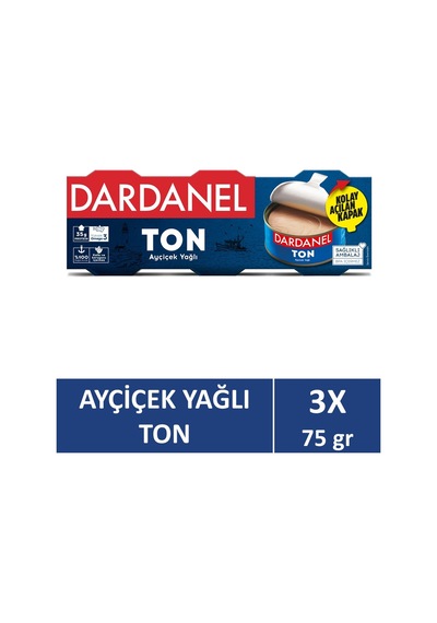 Dardanel Ayçiçek Yağlı Ton Balığı 3x75 Gr