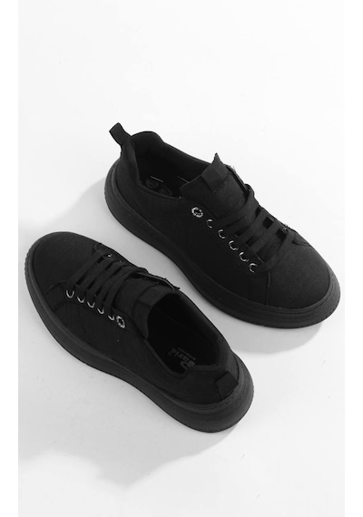 Paris Siyah Sade Ve Zarif Günlük Sneaker Mh2456-siyah Siyah