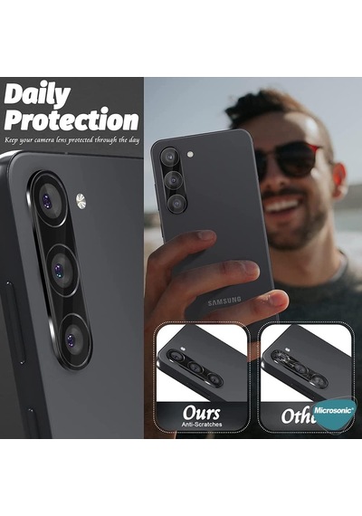 Samsung Galaxy S23 Plus Kamera Lens Koruma Camı V2 Siyah Galaxy S23 Plus İle Uyumlu Ekran Koruyucu Diğer