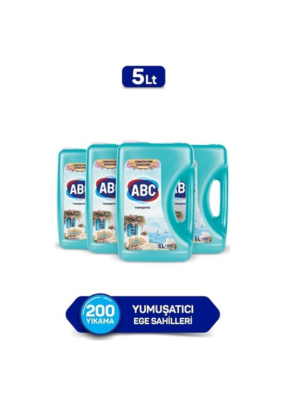 Çamaşır Yumuşatıcısı Ege Sahilleri 5 Litre X 4 Adet Diğer