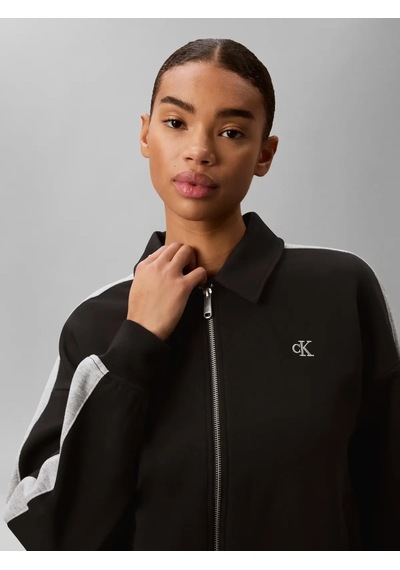 Calvin Klein Ls Monogram French T, Ub1 Siyah Kadın Ceket