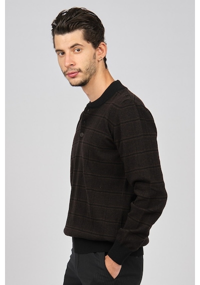 Desen Triko Erkek Düğmeli Yarım Balıkçı Desenli Saf Yün Kazak 024 Kahverengi (509304974) Kahverengi Desen Triko Erkek Düğmeli Yarım Balıkçı Desenli Saf Yün Kazak 024 Kahverengi (509304974) Kahverengi