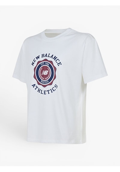 New Balance Nb Lıfestyle Men T-shırt Erkek Beyaz T-shirt - Mnt3641