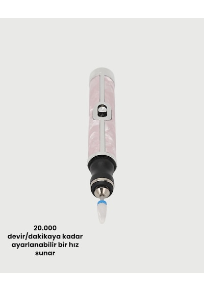 4 - 684 - Vites Ayarlı Elektrikli Tırnak Matkabı Jel Oje Sökme - Glblseme - Akrilik Şekillendirme