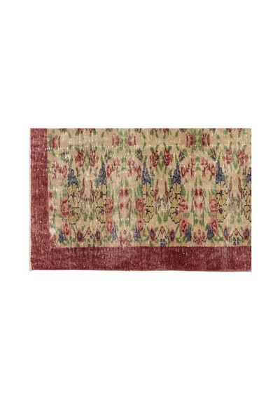 El Dokuması Vintage Yün-pamuk Retro Halı 12561 170 X 277 Cm Çok Renkli