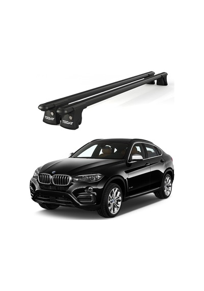 Trio-ıı Bmw X6 2015 Ve Sonrası Uyumlu Siyah Kilitli Ara Atkı 135cm Port Bagaj Tavan Barı