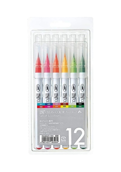 Tr Zig Clean Color Real Brush Fırça Uçlu Kalem 12'li Genel