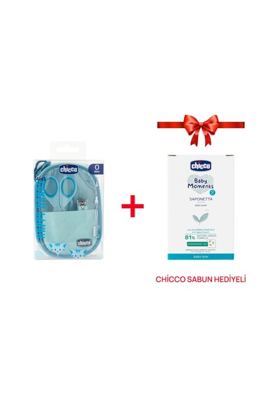 Bebek Tırnak Seti Mavi + Sabun Set