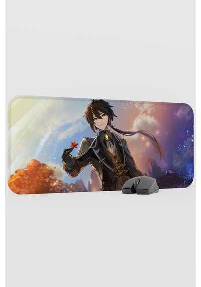 Zhongli Genshin Impact Anime Gacha V5 - 70x30 Xl Gaming Mouse Pad Fare Altlığı