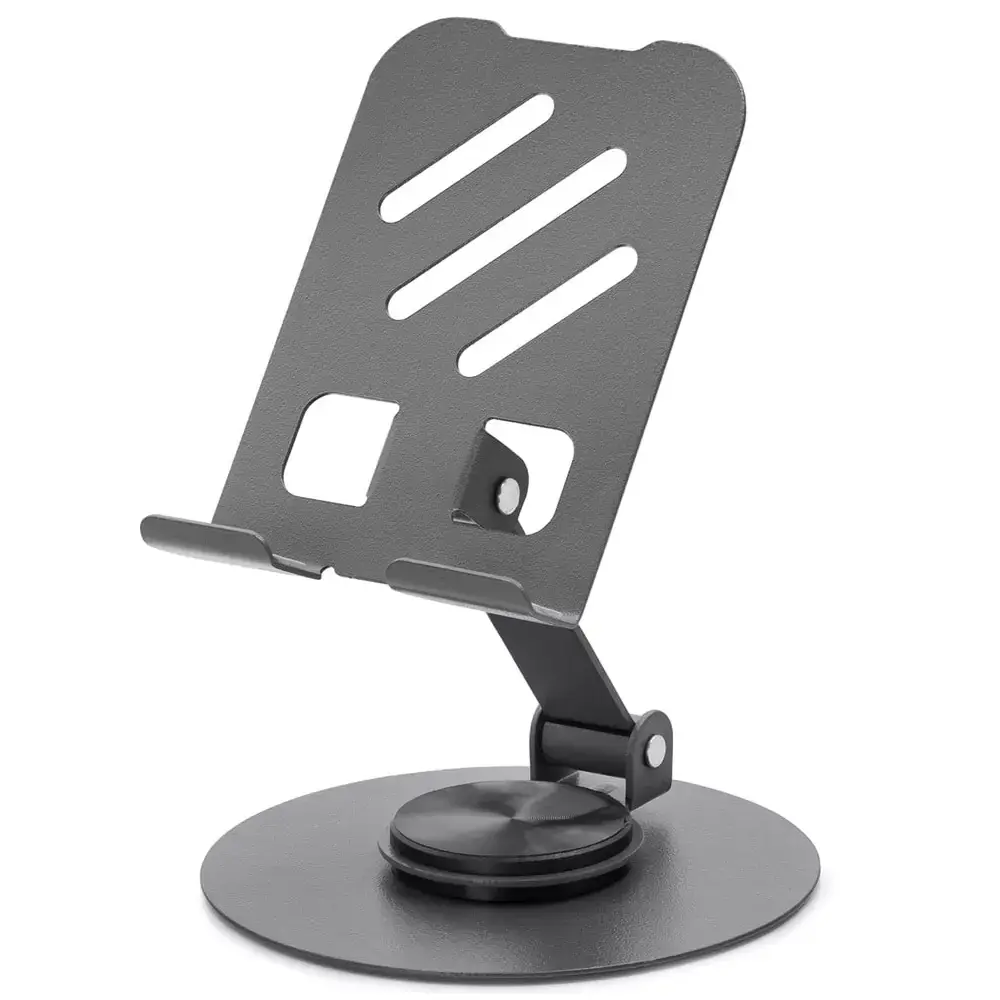 Hadron Hdx8023 360 Döner Ayarlanabilir Masaüstü Telefon Ve Tablet Standı Metal 4.7&quot -13&quot Açık Gri