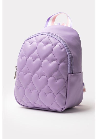 İcone Bag Kız Çocuk Kalp Nakışlı Orta Boy Sırt Çantası Lila