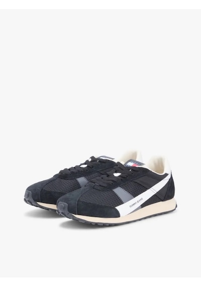 Tommy Hilfiger Em0em01715 Retro Runner Archive Open Mesh Erkek Günlük Ayakkabı Siyah