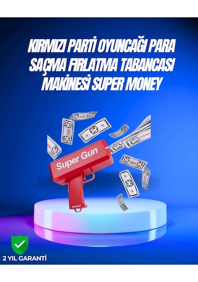 Dolar Boyutunda Kâğıt Atışı Yapan Pil İle Çalışan Oyuncak Tabanca "