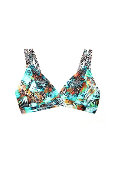 Suwen Aqua Üçgen Bikini Üst Sb25410944944 Cam Göbeği Baskılı
