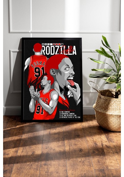 Dennis Rodman Çerçeveli Tablo - Basketbol Nba Posteri Tablo